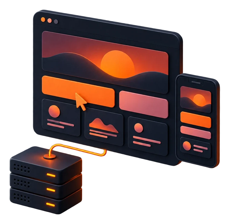 Web design & hosting illustration